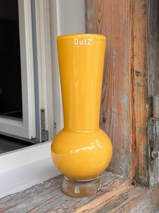 DutZ Collection Glas Vase Vibe bauchig ocker gelb H25