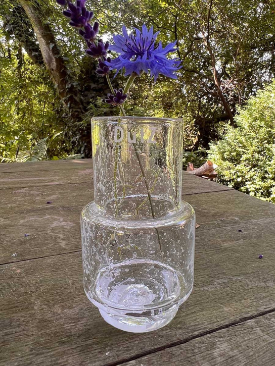 DutZ Collection Glas Vase Rona H14 Clear bubble Luftblasen