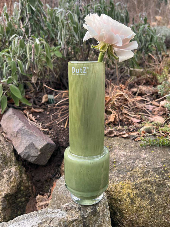 DutZ Collection Glas Vase Rona H24 olivgrün