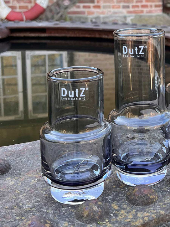 DutZ Collection Glas Vase Rona H14 smoky blue