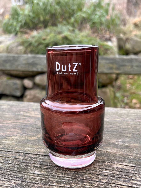 DutZ Collection Glas Vase Rona H14 burgundy transparent