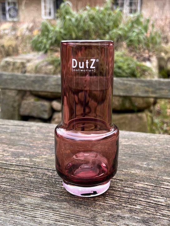 DutZ Collection Glas Vase Rona H18 burgundy transparent