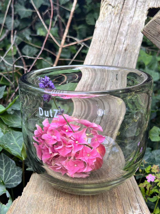 DutZ Collection Glas Vase Bowl H16 D18 klar