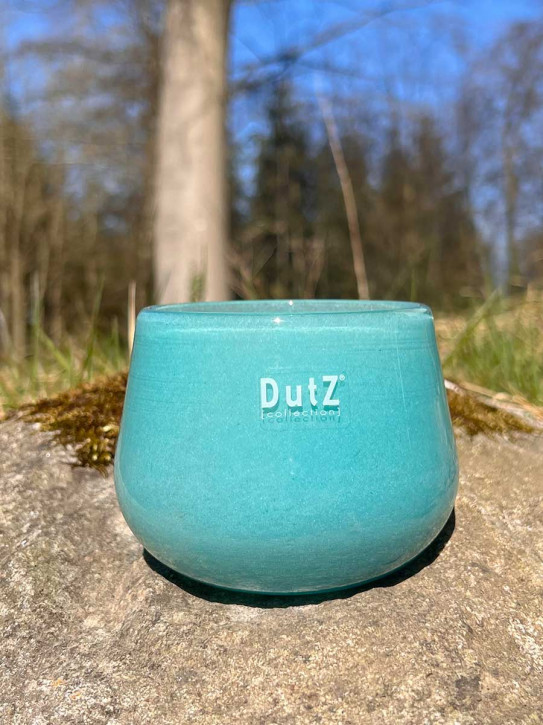 DutZ Collection Glas Pot Übertopf Vase Windlicht bauchig H11 D13 jade