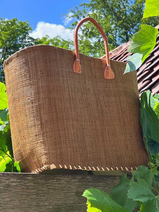 frosch und rabe Shopper braun L kurze Lederhenkel