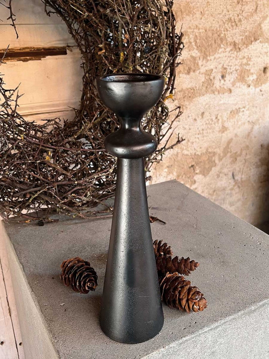 Home Society Metall Kerzenhalter Narvik schwarz L H29