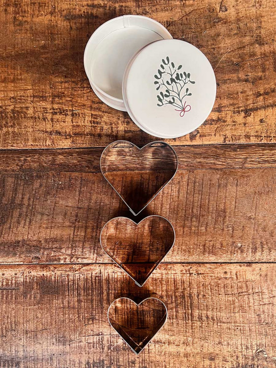 IB Laursen Nostalgie Metalldose Mistelzweig Keksausstecher Herzen