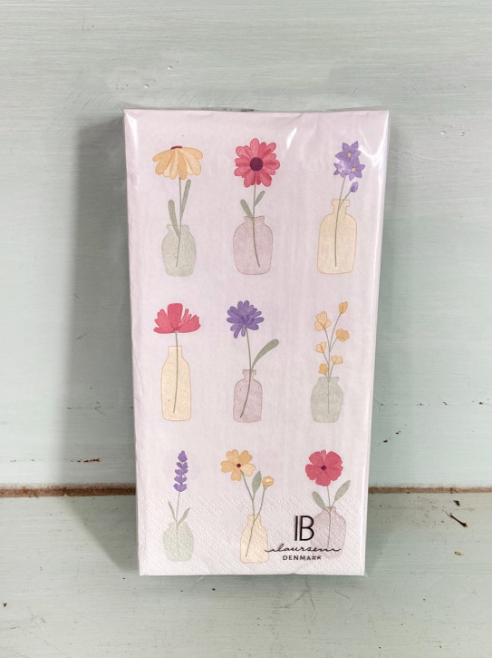 IB Laursen Papier Servietten Flaschenblumen 16 Stück
