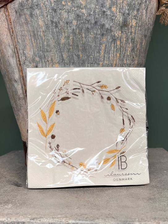 IB Laursen Papier Servietten Herbstkranz 20 Stück