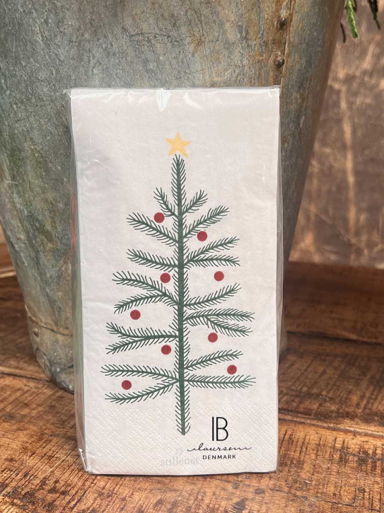 IB Laursen Papier Servietten Tannenbaum mit Kugeln 16 Stück