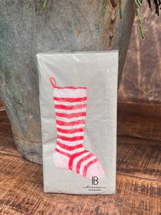 IB Laursen Papier Servietten Weihnachtsstrumpf 16 Stück