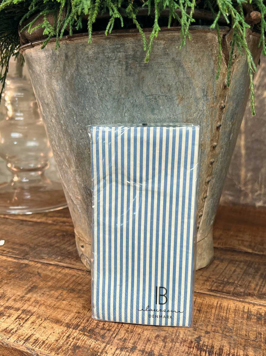 IB Laursen Papier Servietten blaue Streifen 16 Stück