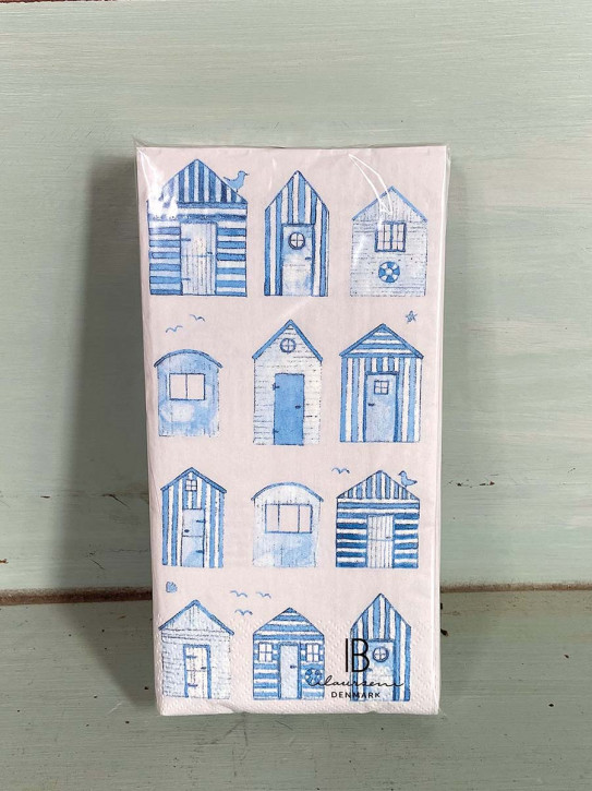 IB Laursen Papier Servietten blaue Häuser 16 Stück