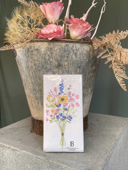 IB Laursen Papier Servietten bunter Blumenstrauß 16 Stück