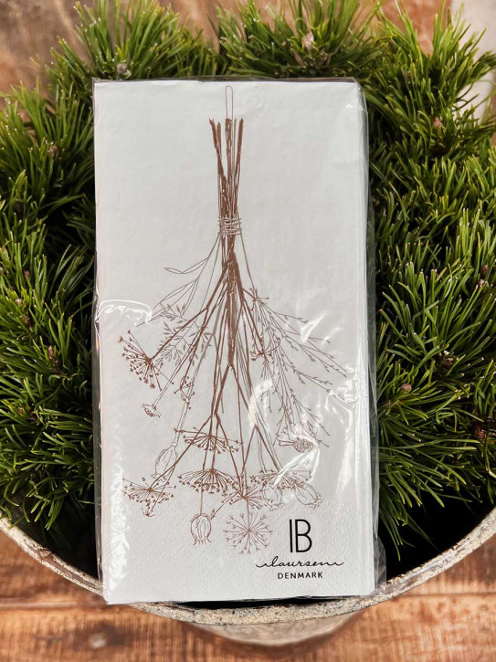 IB Laursen Papier Servietten getrockneter Herbststrauß 16 Stück