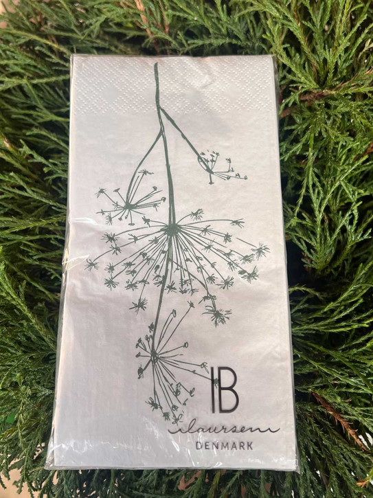 IB Laursen Papier Servietten grüne Doldenblume 16 Stück