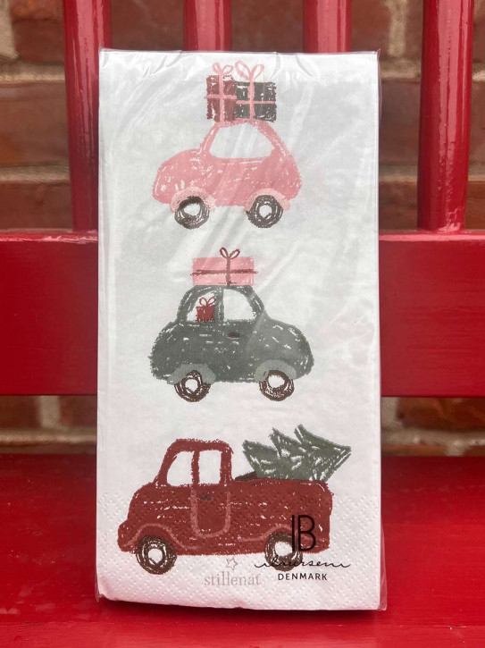 IB Laursen Papier Servietten Autos auf Weihnachtsheimweg 16 Stück