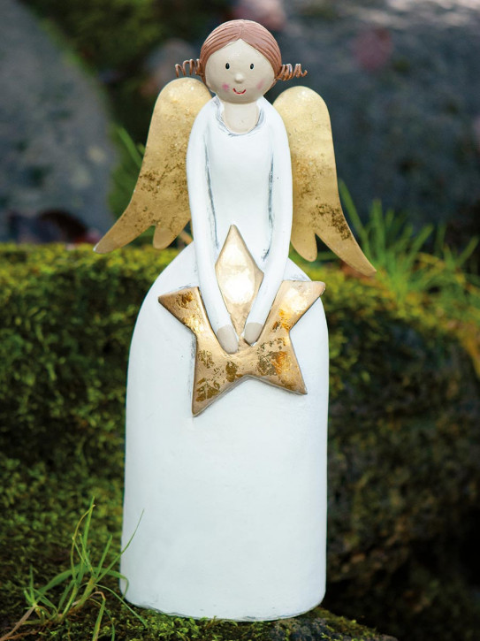 Keramik Engel mit Stern