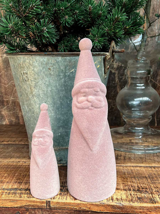 Samt Santa Tasko beflockt graubraun