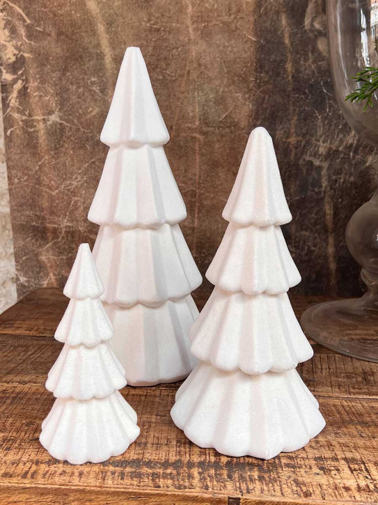 Samt Tannenbaum Tasko beflockt weiss