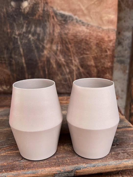 Metallvase Carol hellbraun H12 D9 Metallvase Carol hellbraun H12 D9