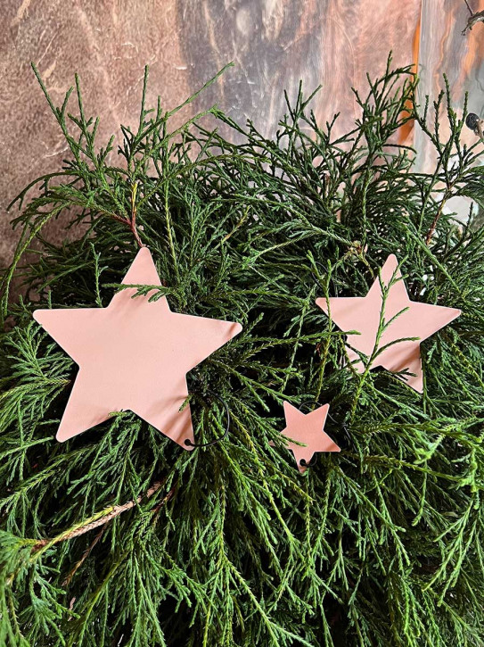 Metallstern blush matt Stern S zum Aufhängen D8