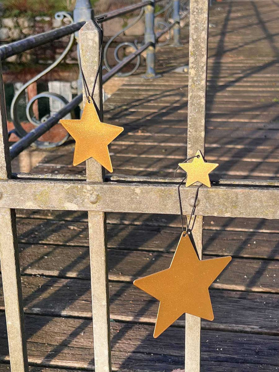 Metallstern gold Stern zum Aufhängen