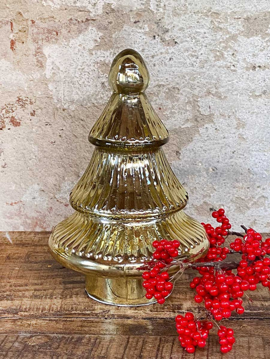 Glas Tanne Sitia gold glänzend H20