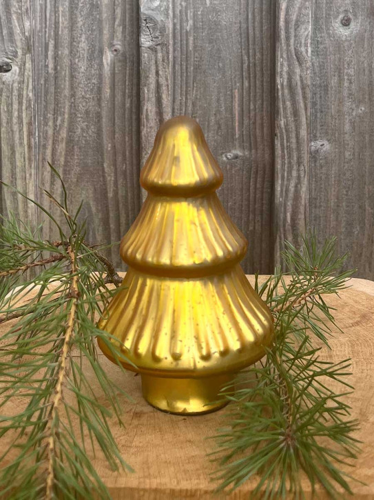 Glas Tanne Sitia Bauernsilber gold matt H15