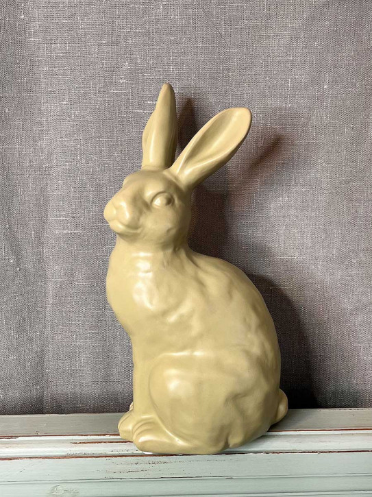 Keramik Hase Colin sitzend hellgrün matt H27