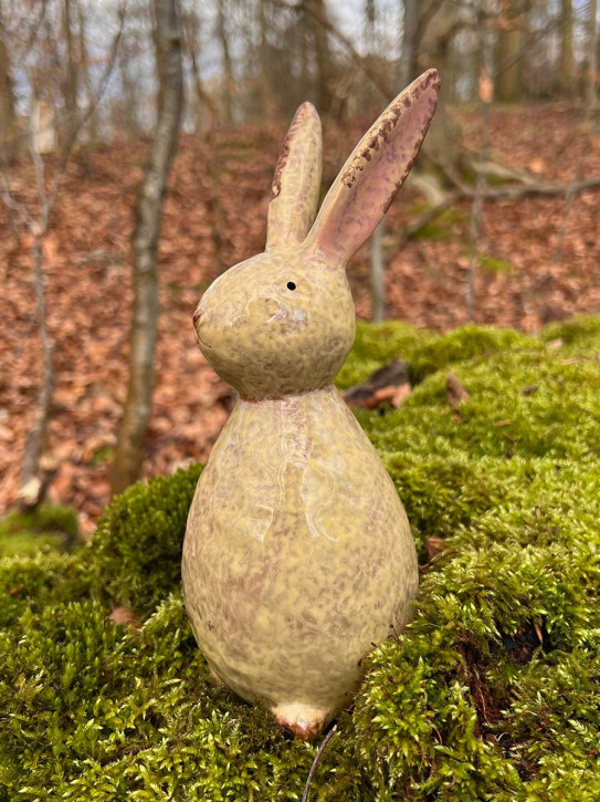 Keramik Osterhase Hase Benja gelb H22 Vosteen