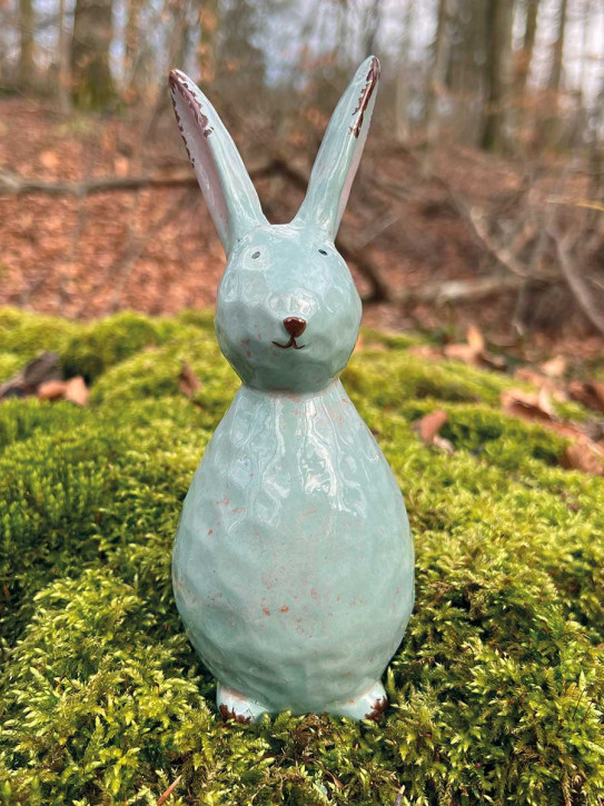 Keramik Osterhase Hase Benja türkis H18 Vosteen