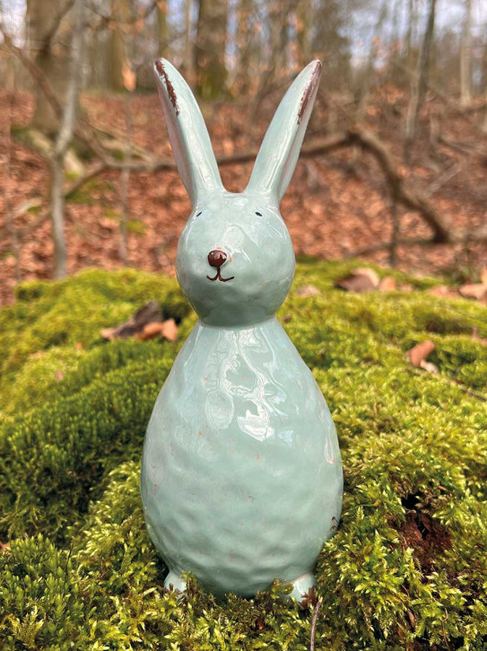Keramik Osterhase Hase Benja türkis H22 Vosteen