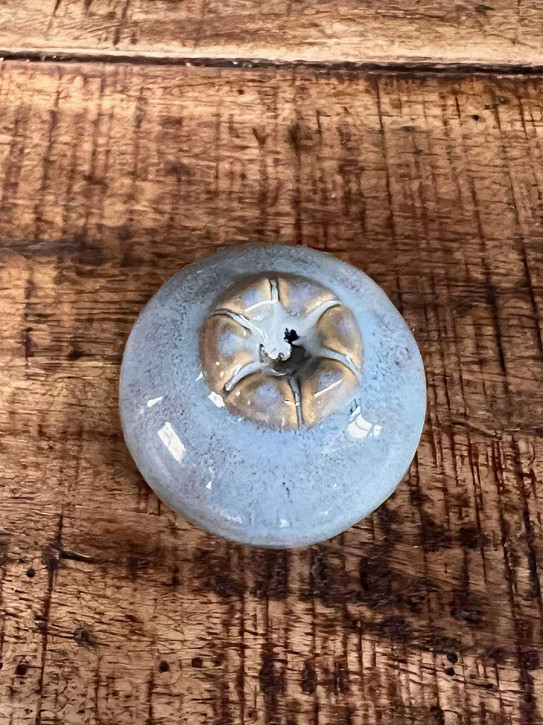 Keramik Mohnkapsel Mohna blau M