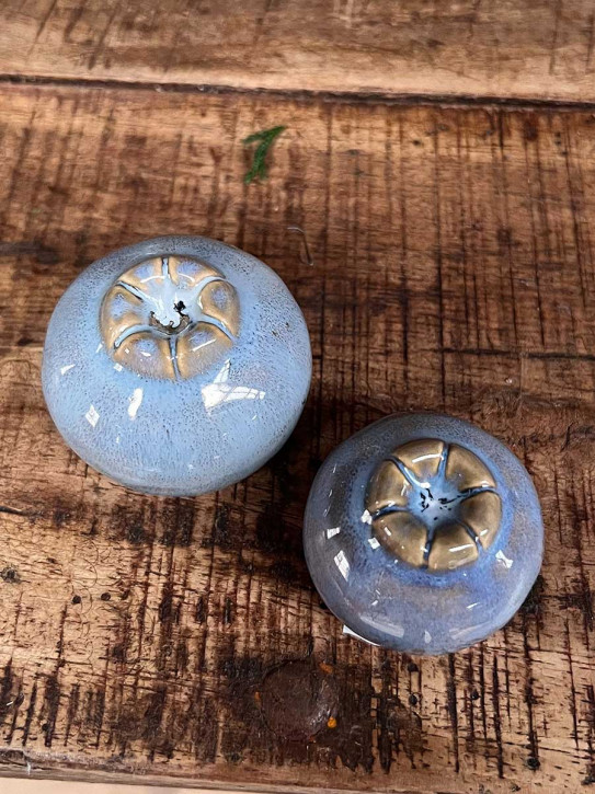 Keramik Mohnkapsel Mohna blau