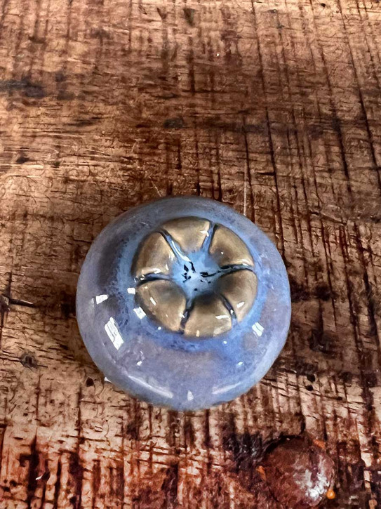 Keramik Mohnkapsel Mohna blau S