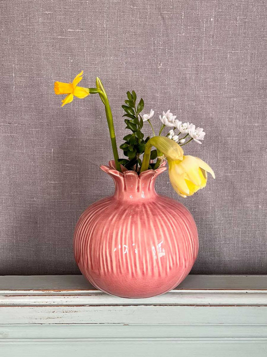 Keramikvase Granatapfel Ina rosa H13