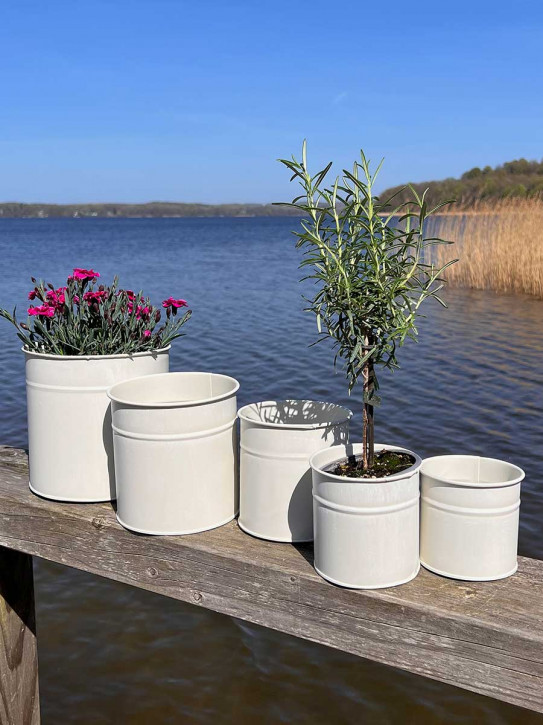 Metalleimer Set Jake creme 5-teilig