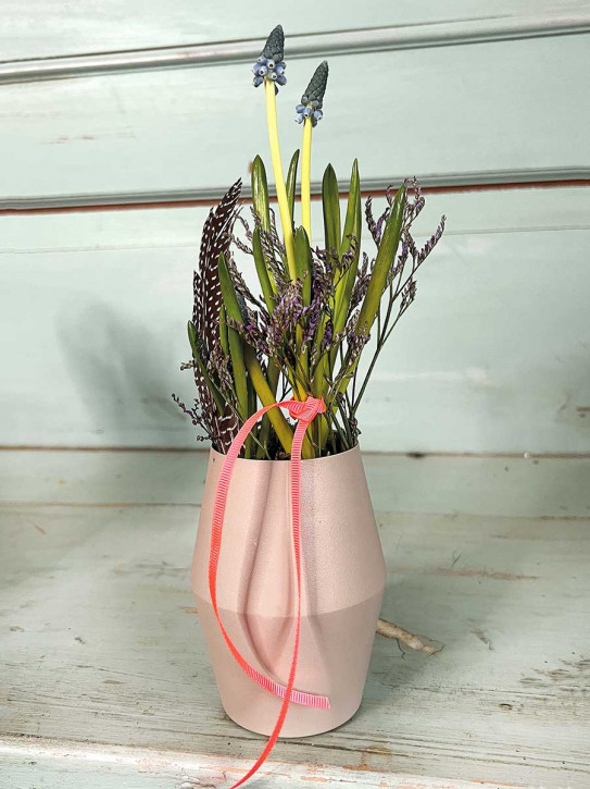 Metallvase Carol hellbraun H12 D9