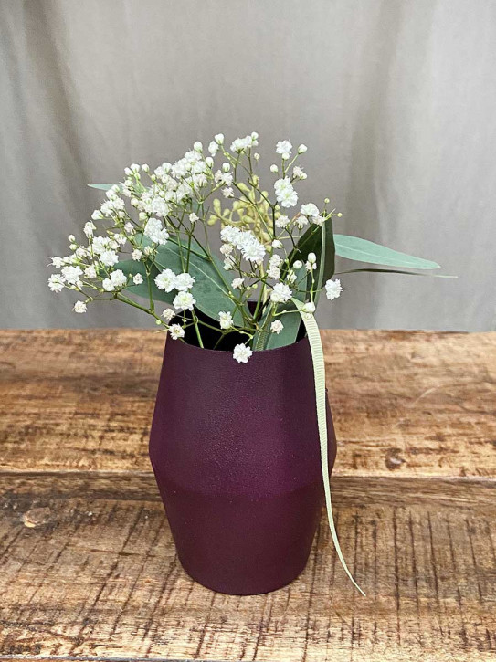 Metallvase Carol plum H12 D9