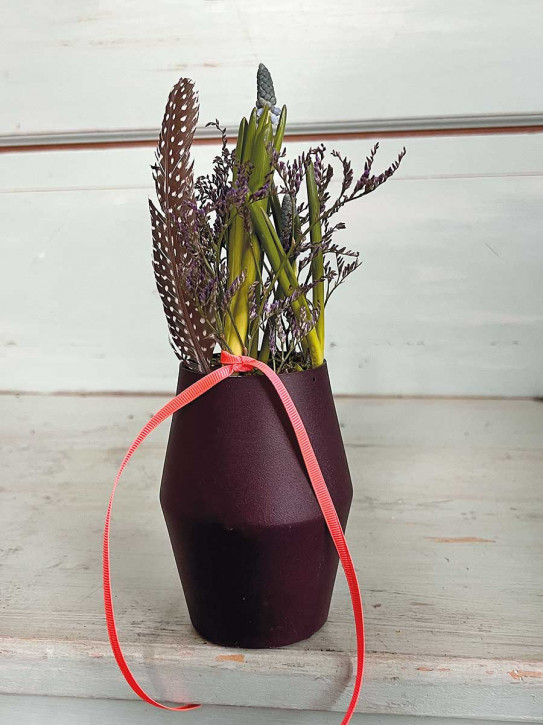 Metallvase Carol plum H12 D9 Metallvase Carol plum H12 D9