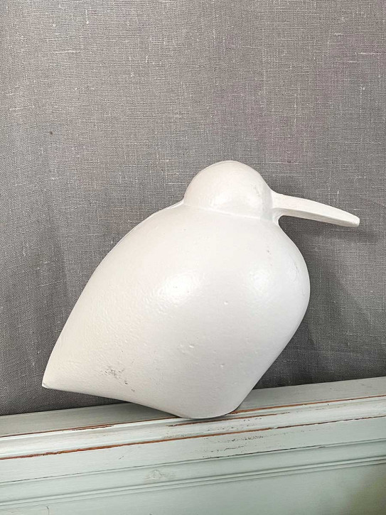 Metallvogel Mino weiß L H21