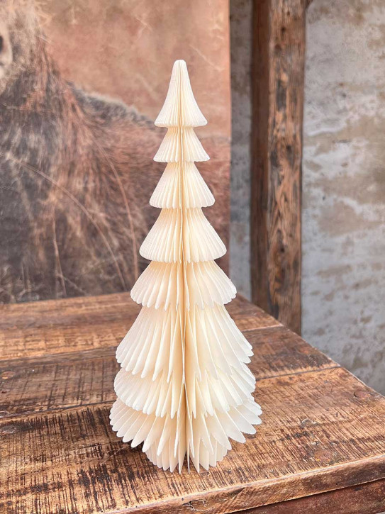 Papier Falt-Tannenbaum Dacia creme H45
