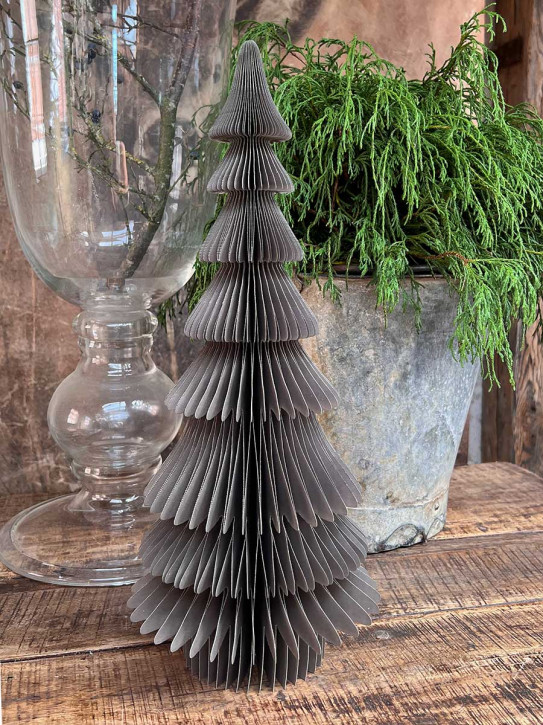 Papier Falt-Tannenbaum Dacia taupe H45