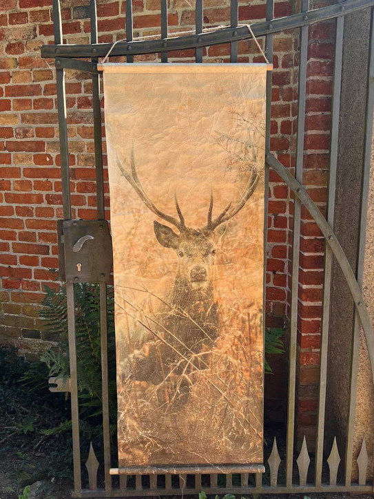 Wandbild Wandbehang Hirsch B64 H163
