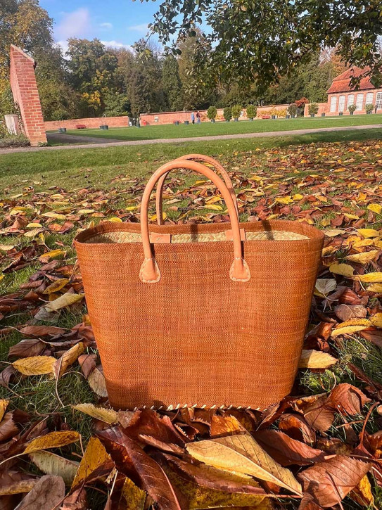 frosch und rabe Shopper braun M kurze Lederhenkel