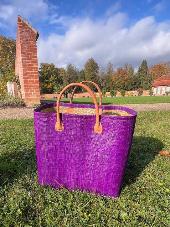 frosch und rabe Shopper violet kurze Lederhenkel L