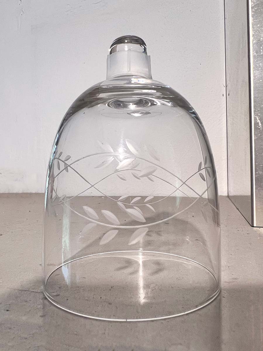 Kerzenhalter Blätterranke Einsatz Gravur Glastülle Stecker Glas Windlicht