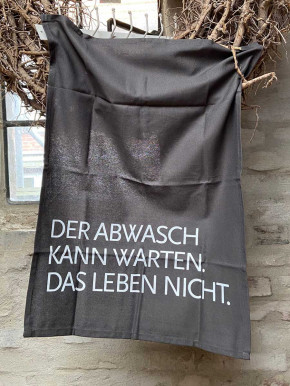 17;30 - Geschirrhandtuch Der Abwasch kann warten... Baumwolle