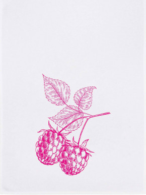 17;30 - Geschirrhandtuch pinke Himbeeren aus Baumwolle